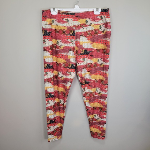 P&S Designs Pants - P&S Designs Wizard Print Polyester Spandex Ankle Leggings Tall And Curvy‎